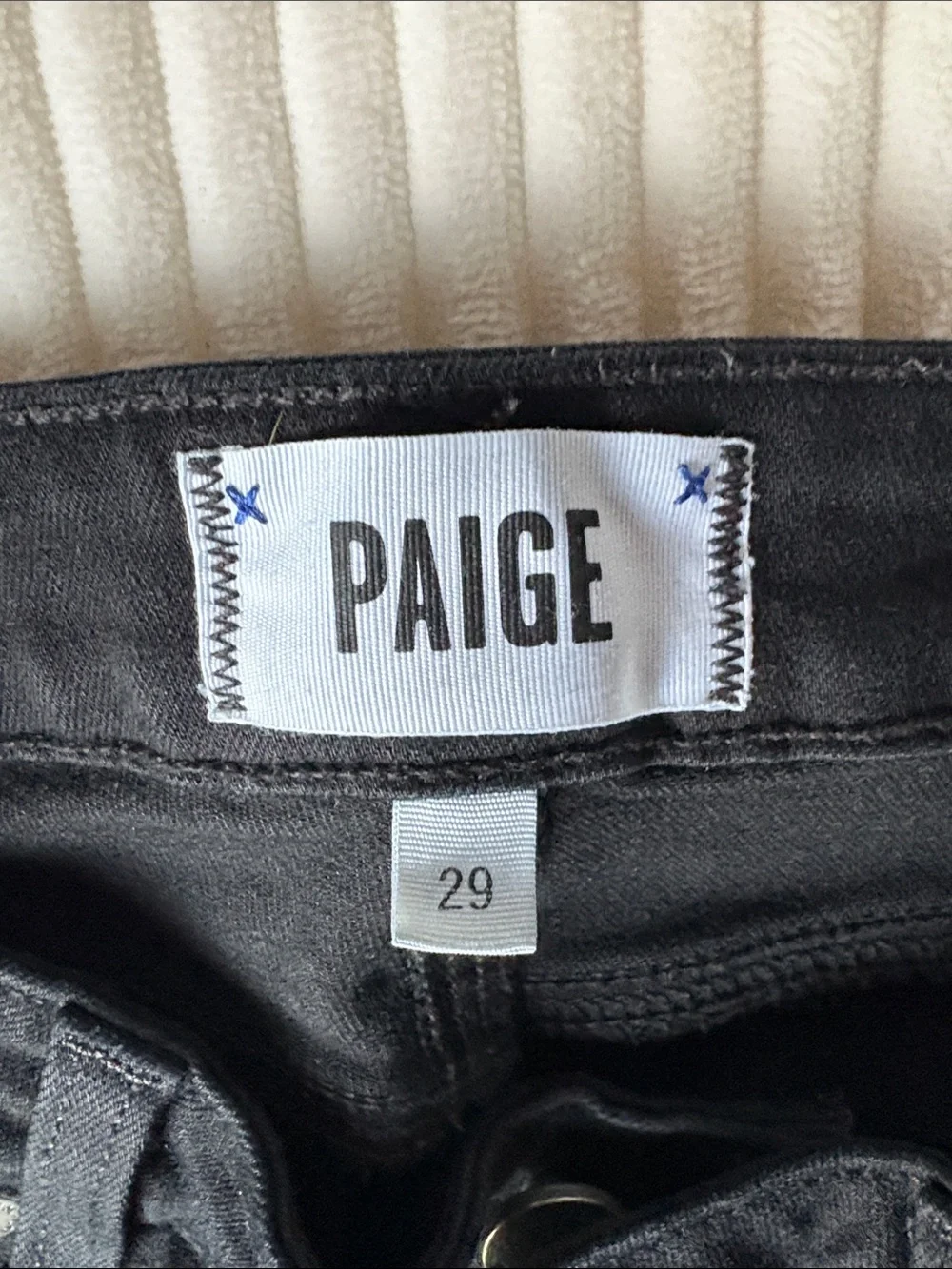 Anthropology PAIGE Black Skinny Jeans with Classic Five-Pocket 29